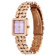 Vyb Iconiqu? By Fastrack Quartz Analog Lilac Mother of Pearl Dial Rose Gold Metal Strap Watch For Girls - image number 4