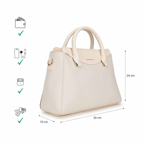Ivory gridelle satchel - image number 8