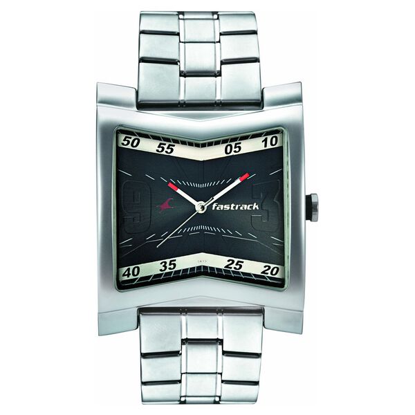 Fastrack Quartz Analog Black Dial Stainless Steel Strap Watch for Guys - image number 0