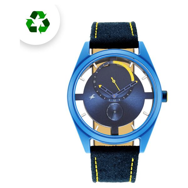Fastrack Revibe Quartz Multifunction Blue Dial Fabric Strap Watch for Guys - image number 2