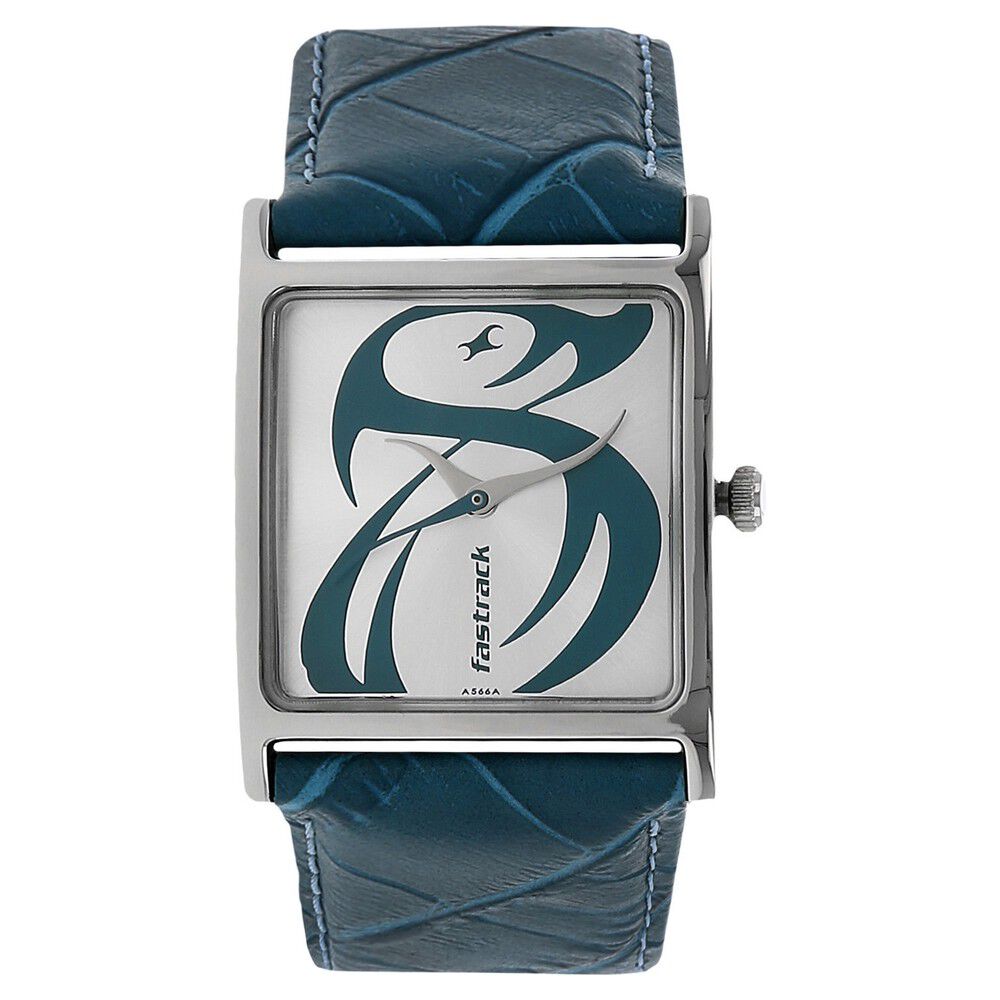 Buy Online Fastrack Quartz Analog Silver Dial Leather Strap Watch for Girls nm9735sl02 Fastrack