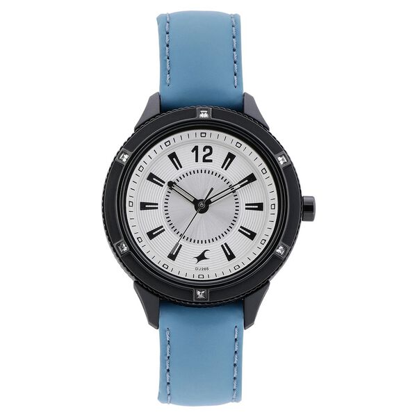 Fastrack Modular Quartz Analog Silver Dial Leather Strap Watch for Girls - image number 1