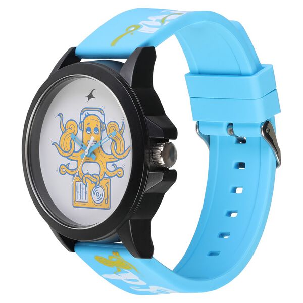 Fastrack Wicked Lines Quartz Analog Multicoloured Dial Silicone Strap Unisex Watch - image number 2