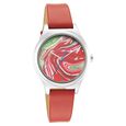 Fastrack Stunners Quartz Analog White Dial Leather Strap Watch for Girls