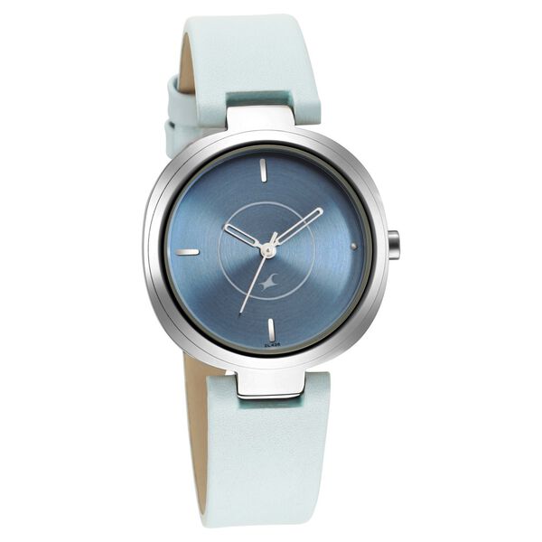 Fastrack Stunners Quartz Analog Blue Dial Leather Strap Watch for Girls - image number 1