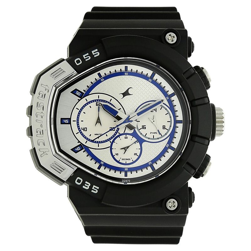 Buy Online Fastrack Quartz Chronograph White Dial Plastic Strap Watch