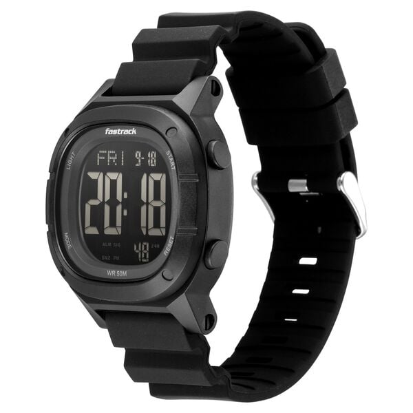 Fastrack StreetStyle Unisex Matte Black Digital Watch - image number 2