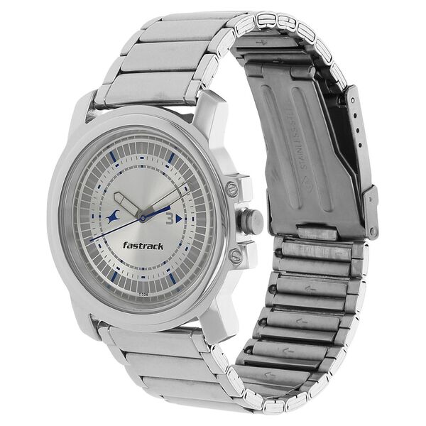 Fastrack Quartz Analog Silver Dial Stainless Steel Strap Watch for Guys - image number 1