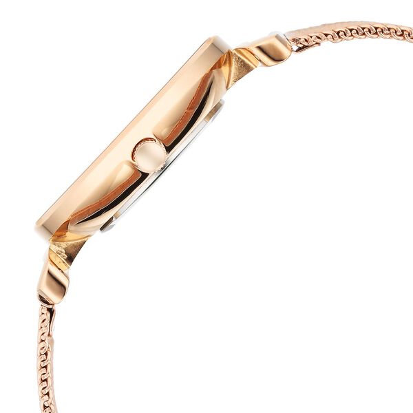 Fastrack Vyb Classique Quartz Analog Rose Gold Dial Rose Gold Metal Strap Watch For Women - image number 3