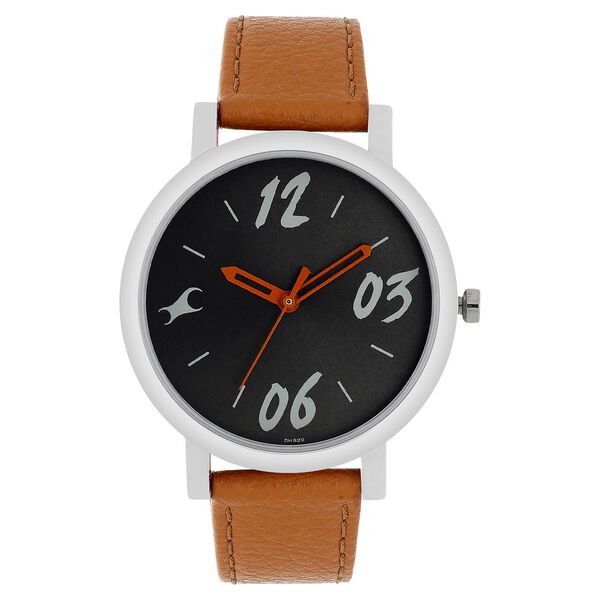 Fastrack Tropical Waters Quartz Analog Black Dial Leather Strap Watch for Girls - image number 0