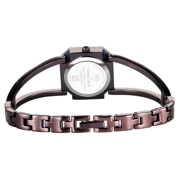 Fastrack Vyb Striker Quartz Analog Brown Dial Brown Metal Strap Watch For Girls - image number 5