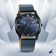 Fastrack Stunners Quartz Analog Blue Dial Leather Strap Watch for Guys - image number 0