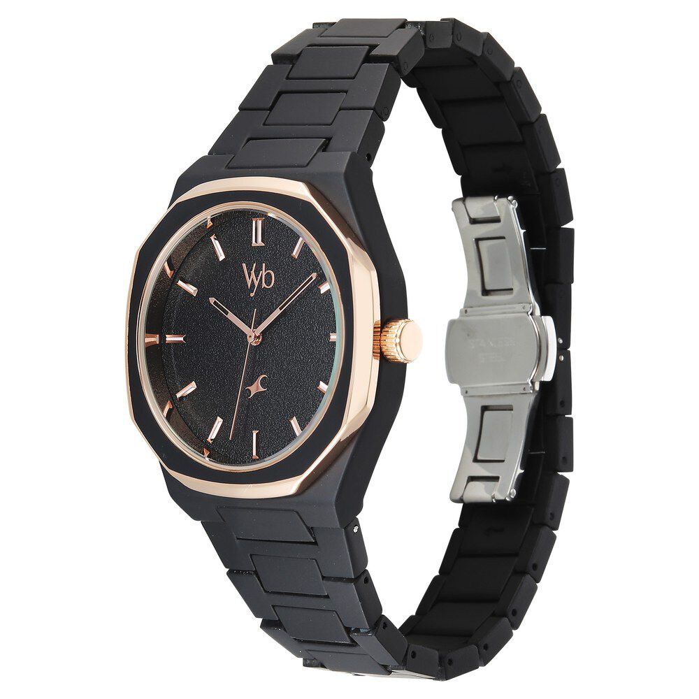 Buy Online Fastrack Vyb Hustler By Fastrack Quartz Analog Black
