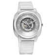 Fastrack Bare Quartz Analog Skeleton Unisex Watch With Grey Dial And Translucent Plastic Strap - image number 2
