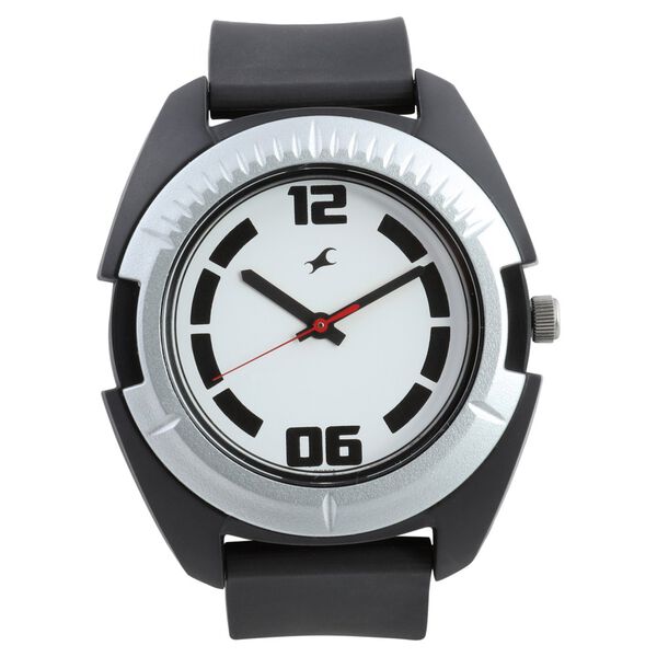 Fastrack Quartz Analog White Dial PU Strap Watch for Guys - image number 0
