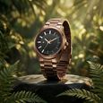 Fastrack Wild Quartz Analog Black Dial Brown Metal Strap Watch For Guys - image number 1
