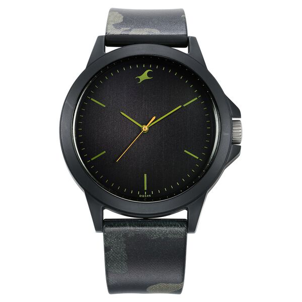 Fastrack Tees Urbanique Quartz Analog Black Dial Silicon Strap Watch For Unisex - image number 0