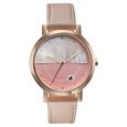 Fastrack Style Up Quartz Analog Mother Of Pearl Dial Rose Gold Stainless Steel Strap Watch For Girls