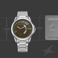 Fastrack Groove Quartz Analog with Date Green Dial Silver Stainless Steel Strap Watch For Guys - image number 3