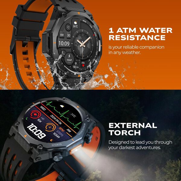 Fastrack Xtreme Adventure Smartwatch with 1.43" AMOLED Display, Dual Push Button, Dual Tone Strap, Multiple Menu Styles - image number 4