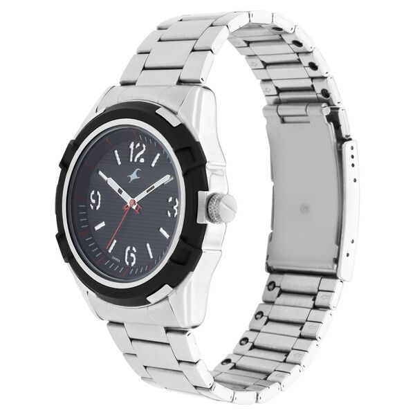 Fastrack Fastfit Quartz Analog Black Dial Stainless Steel Strap Watch for Guys - image number 3