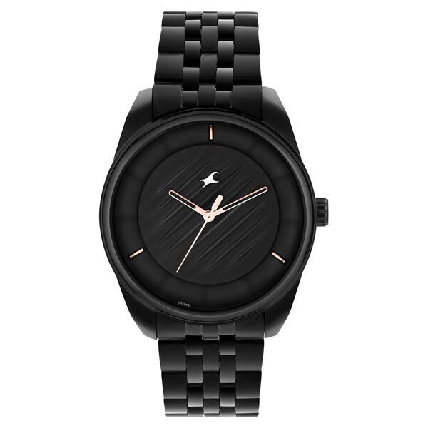 Fastrack Crush Quartz Analog Black Dial Stainless Steel Strap Watch for Guys - image number 0