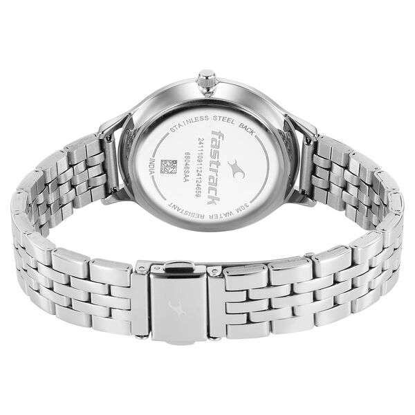 Fastrack Stunners X Quartz Analog Ivory Dial Stainless Steel Strap Watch For Girls - image number 4