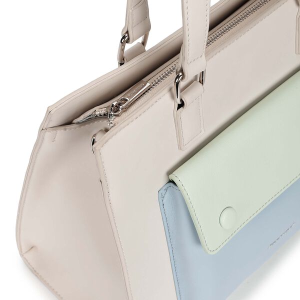 Pastel Colorblock Satchel Bag - image number 7
