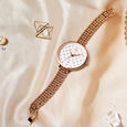Fastrack Vyb Iconique Quartz Analog Pink Dial Metal Strap Watch for Girls - image number 2