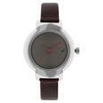 Fastrack Motorheads Quartz Analog Silver Dial Leather Strap Watch for Girls