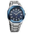 Fastrack Vyb Limitless Quartz Analog Blue Dial Silver Color Metal Strap Watch For Guys - image number 2