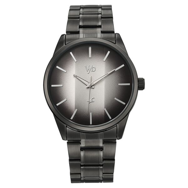 Vyb Drift By Fastrack Quartz Analog Grey Dial Grey Stainless Steel Strap Watch For Guys - image number 0