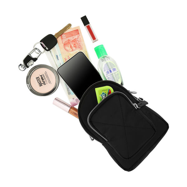 Fastrack Nylon Crossbody Sling Bag in Black - image number 6