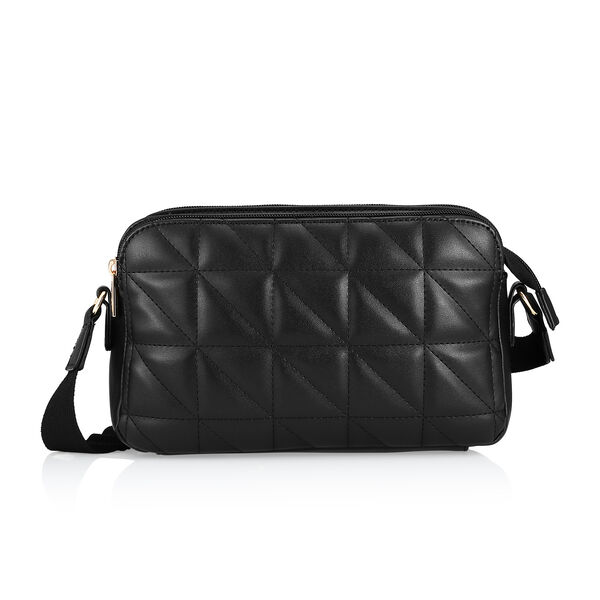 Black Quilted Sling Bag - image number 1