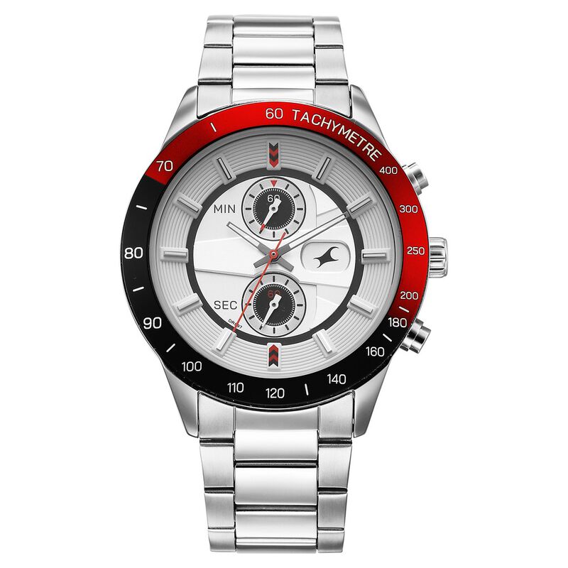 Buy Online Fastrack Overdrive Quartz Chronograph Tachymeter White
