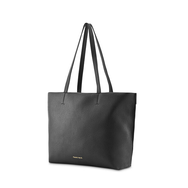 Fastrack Casual Tote in Black with Zip Closure - image number 2