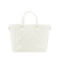 White Quilted Tote Bag - image number 2
