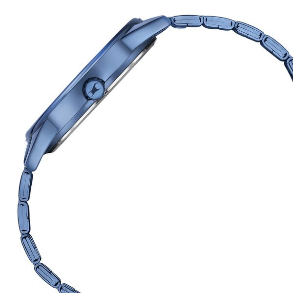 Fastrack Stunnerse Quartz Analog Blue Dial With Blue Metal Strap Watch for Guys - image number 3
