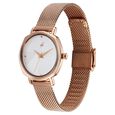 Fastrack Stunners Quartz Analog Silver Dial Rose Gold Stainless Steel Strap Watch For Girls - image number 2