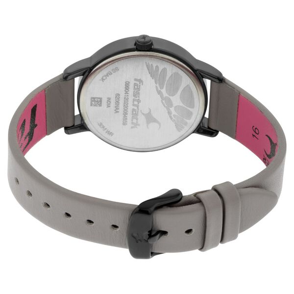 Fastrack Ruffles Quartz Analog with Date Grey Dial Leather Strap Watch for Girls - image number 5