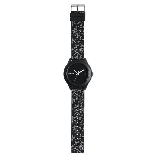 Fastrack Quartz Analog Black Dial Silicone Strap Watch for Unisex - image number 5