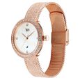 Fastrack Vyb Eclipse Quartz Analog Mother of Pearl Dial Rose Gold Color Metal Strap Watch For Girls - image number 3