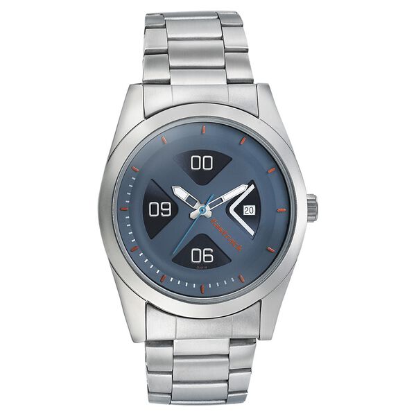 Fastrack Go Skate Quartz Analog with Date Blue Dial Stainless Steel Strap Watch for Guys - image number 1