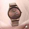 Fastrack Style Up Brown Dial Leather Strap Watch for Guys - image number 0