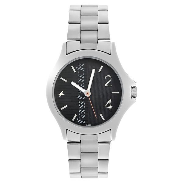 Fastrack Quartz Analog Black Dial Stainless Steel Strap Watch for Guys - image number 1