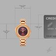 Fastrack Analog Maroon Dial Women's Watch with Rose Gold Metal Bracelet - image number 3