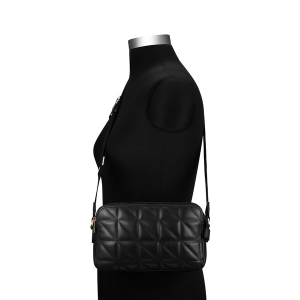 Black Quilted Sling Bag - image number 4