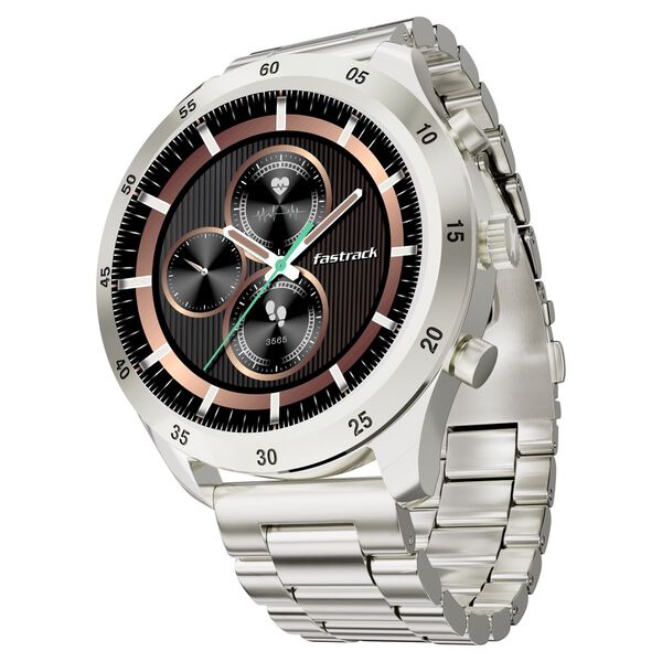 Fastrack Magnus FX2 Unisex Smart Watch With Silver Metal Strap - image number 1