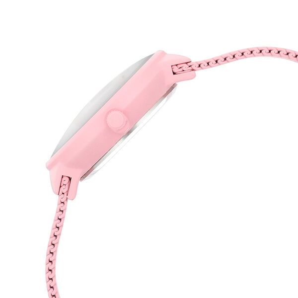 Fastrack Vyb Bliss Quartz Analog Pink Dial Pink Color Metal Strap Watch For Girls - image number 4