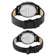 Fastrack Mixmatched Quartz Multifunction Green Dial Black Leather Strap Watch For Couple - image number 5